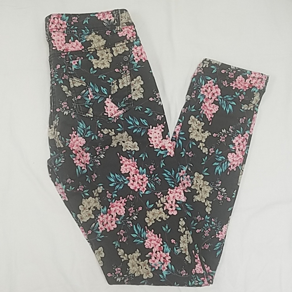 Flower skinny jeans Papaya size 4